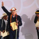 AMLO meets with an indigenous community in Puebla on Saturday.