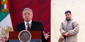 The president claims that El Chapo, right, had people in government working for him.