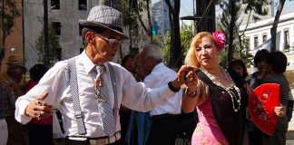 Danzón dancers in Mexico City.
