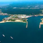 Refinery site at the port of Dos Bocas.