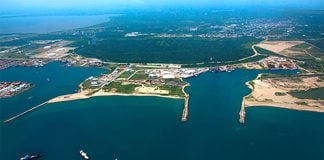 Refinery site at the port of Dos Bocas.