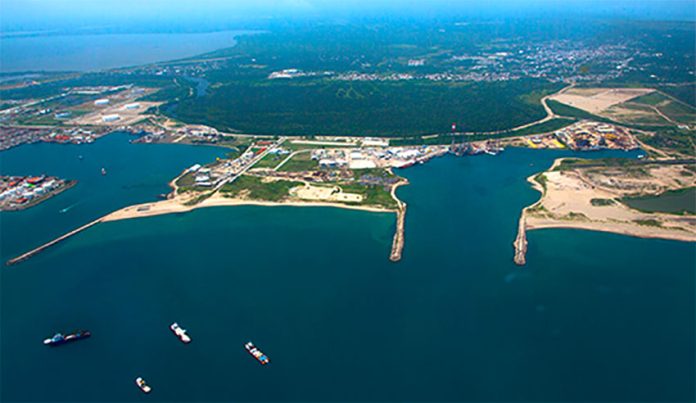 Refinery site at the port of Dos Bocas.