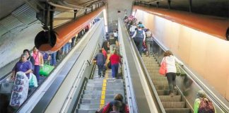 Please don't pee on the escalators, Metro authorities ask.