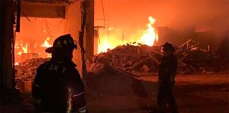 The Merced market fire, in which two people died.