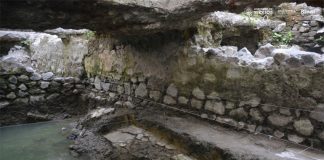 Remains of the sweat lodge found in Mexico City
