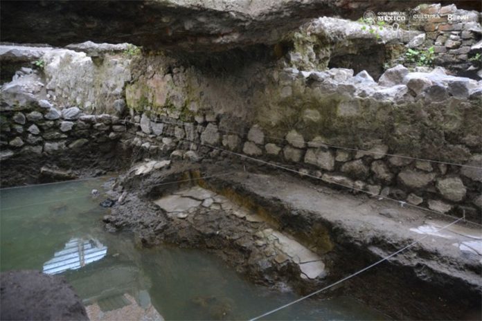 Remains of the sweat lodge found in Mexico City