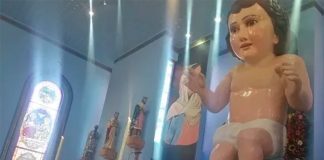 Jesus' new look gives him bangs and brown eyes.