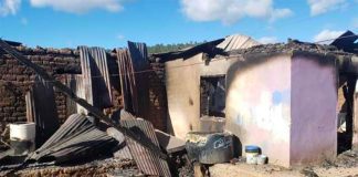 One of 22 houses that were set on fire in Madera, Chihuahua.