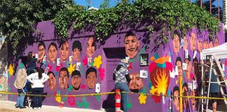 The second of two murals that commemorate people who have disappeared.
