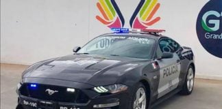 One of two Mustangs in use by San Miguel police.