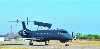 One of the radar-equipped aircraft used by the army to locate narco-planes.
