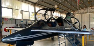 The military plane designed by Oaxaca Aerospace.