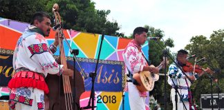 Trio Huichol play at the 2018 event.
