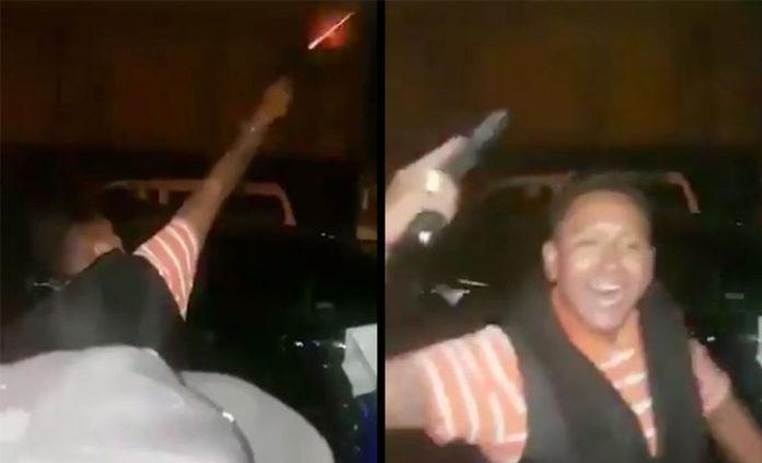 Firing weapons in the air can be fun at any time. This Mexico City cop was in a festive mood when he fired 15 shots into the air last March.