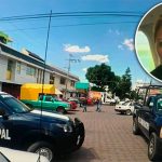 Police react when reporter Logan (inset) visits Tenancingo.