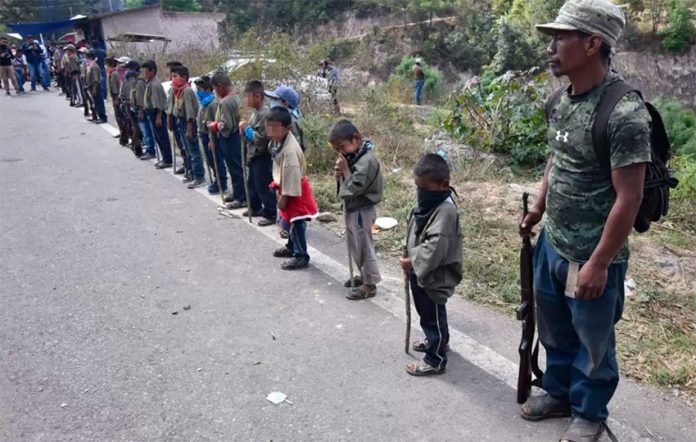 A new generation of community police on parade in Guerrero.