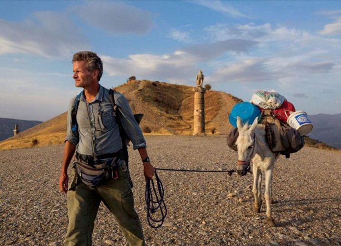 Paul Salopek leads his mule in eastern Turkey.