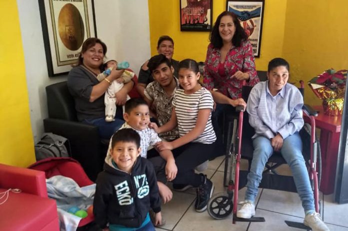 Mexican families with epileptic children at FMCAM in Guadalajara.