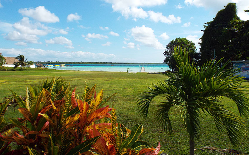 A local waterside park in Bacalar.