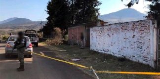 National Guard at the site of Michoacán grave.