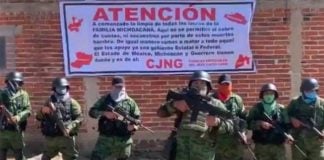The CJNG announces its intentions to eliminate rivals in México state.