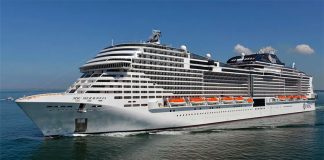 The cruise ship Meraviglia.