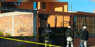 The crime scene Saturday in Irapuato.
