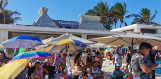 Sunday's picnic in Playa del Carmen.