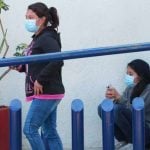 Face masks began appearing in Mexico City on Friday.