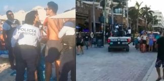 Tourists are taken away from Playa beach.