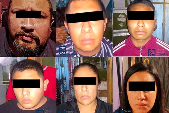 Six of 12 suspects arrested Thursday in Xochimilco.