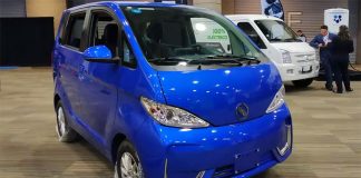 The hybrid-electric van, made in Mexico.