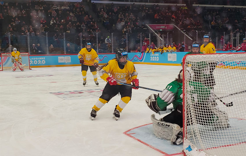 Wilson on the ice in Lausanne.