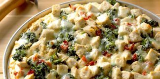 Chicken Florentine Pizza is a good dish for rotisserie chicken.