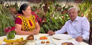 'With healthy distance, we can continue socializing,' AMLO advised.