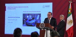 The auction results were announced at the president's press conference Monday.