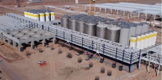 The brewery whose construction has been halted.