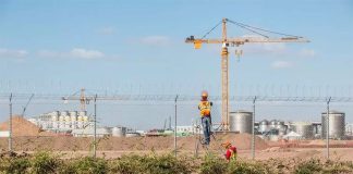 The brewery under construction in Mexicali.