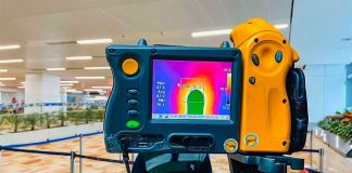 Thermal imaging cameras are being used at Mexico City airport.