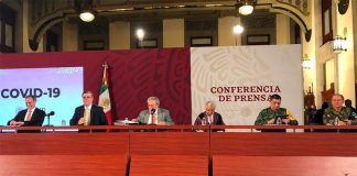 Officials announce the emergency declaration at last night's press conference.