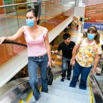 Masked shoppers in Mexico City this week.
