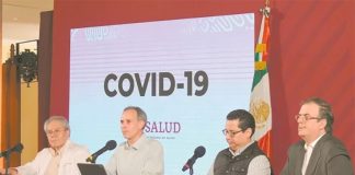 López-Gatell speaks at Saturday's conference.