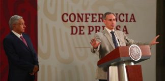 López-Gatell at the president's morning press conference.