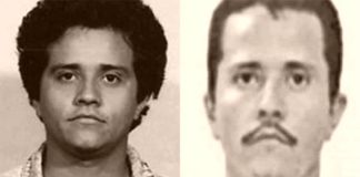 At left, an earlier photo of El Mencho and a more recent one.