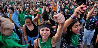 One of the many protests against violence in Mexico City.