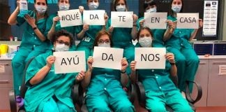 A photo that is part of the stay-at-home publicity campaign.