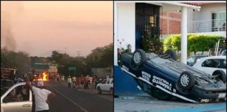 Weekend vandalism in Michoacán.