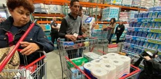 Shoppers have been stocking up on toilet paper in northern cities.