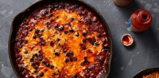 This Black Bean Bake can be served as a hot dip or a side dish.