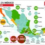 Active coronavirus cases as of Wednesday.